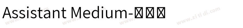Assistant Medium字体转换